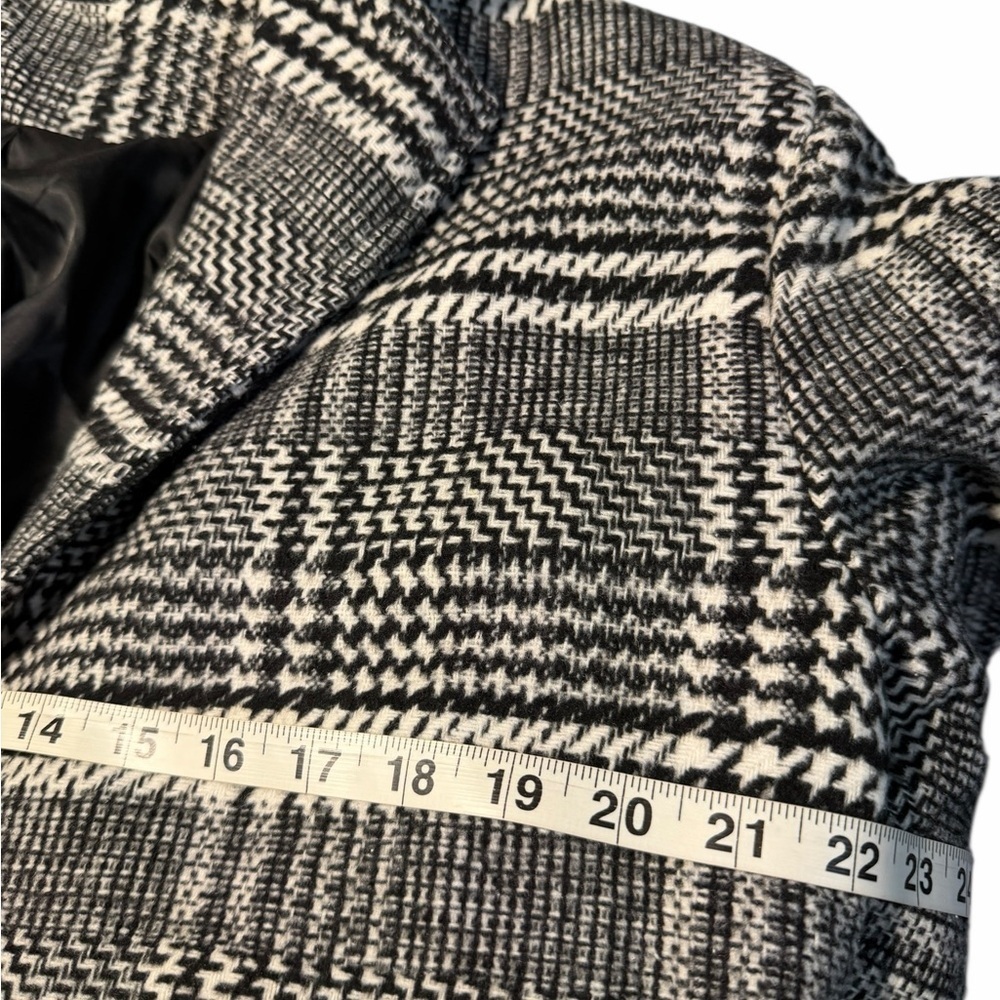 UANEO Wool Blend Black and White Plaid Blazer Coat Sz Lrg (unisex) - Picture 12 of 15
